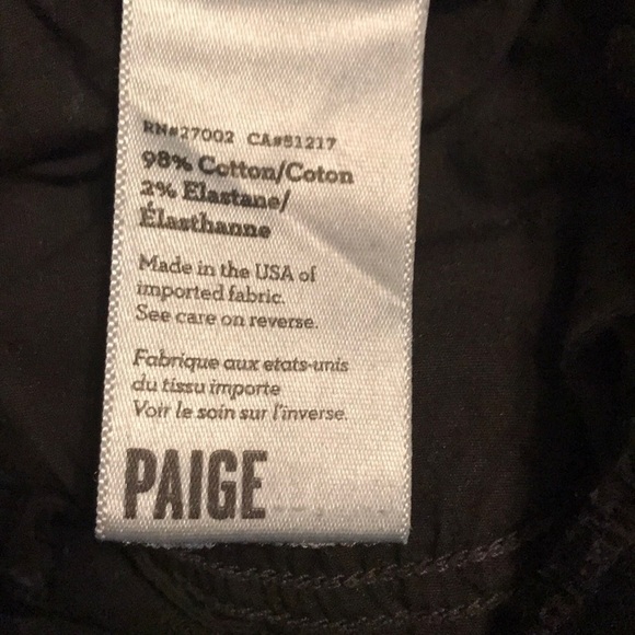 PAIGE black skinny jeans with zipper detail at the ankles, size 28 - Picture 3 of 5